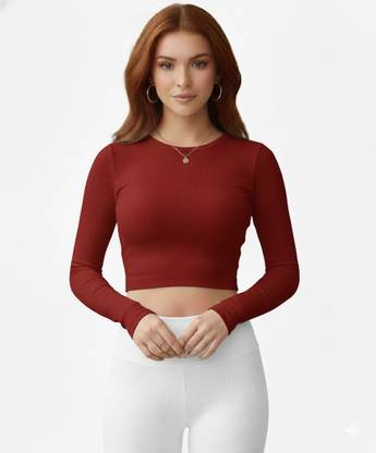 Vinpreet Casual Solid Women Black Top