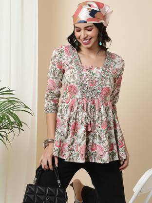 Gulmohar Jaipur Casual Printed Women Multicolor Top
