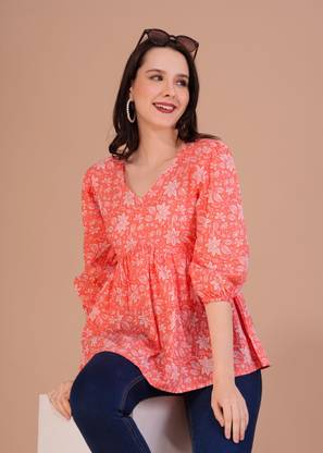 Shions Casual Printed Women Multicolor Top
