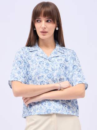 Dressberry Casual Printed Women Blue Top