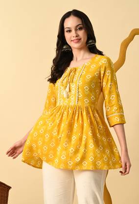 METAFAB Casual Printed Women Pink Top
