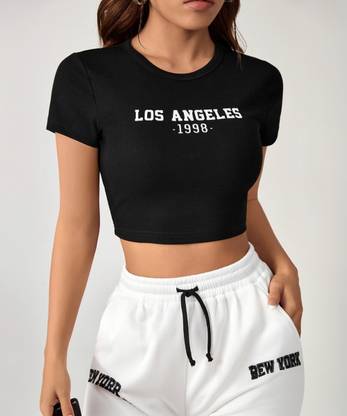 Sollobell Casual Striped Women Black Top