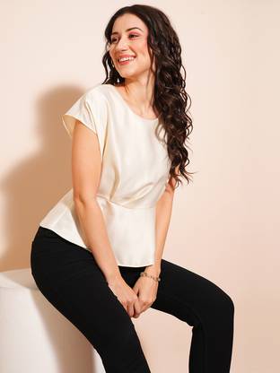 Globus Formal Solid Women White Top