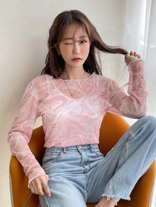 METRONAUT Casual Printed Women Pink Top