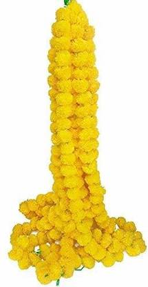 AlphaLighting Artificial Marigold Flowers/Door Hangings for Decoration (4.5ft-Pack of 5) Toran