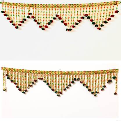 The Art Hub he Art Hub(Set of 2) Crystal Jhumar Toran & Sunni Jhumar Toran (3 FT) Toran