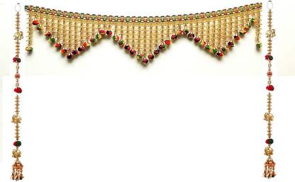 The Art Hub The Art Hub(Set of 2)Jumar Design Toran & Pair of Elephant Latkan (3 FT) Toran