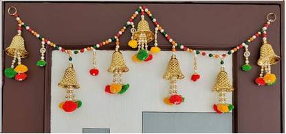 Bhumi Toran for Main Door Hanging with Ghanti (Bell)Design Decorative Door Hanging 3FT Toran