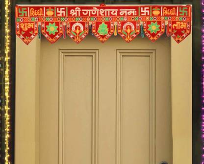PRIDE STORE Shree Ganeshay Namah Toran 92 Cm Length 18 Cm Height can be use for door and window decoration Inauguration Toran