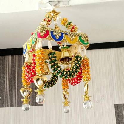 P A HEALTH AND FITNESS Traditional Moti Jhumar 1Hook Hanging Door Toran/Latkan.[12x10In][1 Piece] Toran