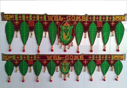 ALFA CREATION Asopalav Latkan Door HAnging Toran For Home Decoration Pack of-2 Toran