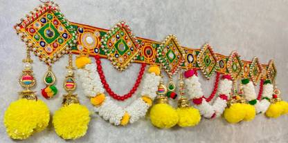 AGENZIA EXIM Traditional Zula Pearl Beads Handmade Door Hanging Toran/Bandarwal for Door. Toran