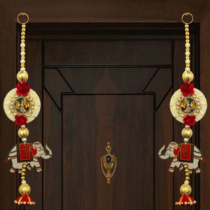 Buyent Enterprises elephant radha krishna toran for home decoration side door hangings for diwali Toran