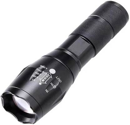GLOWISH LONG RANGE RECHARGEABLE BRIGHT LED ZOOM FLASHLIGHT WITH FOCUS AND ZOOM Torch