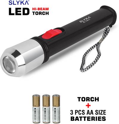 SLYKA Hi-Beam Non Rechargeable Battery Operated torch with Free 3AA battery Torch