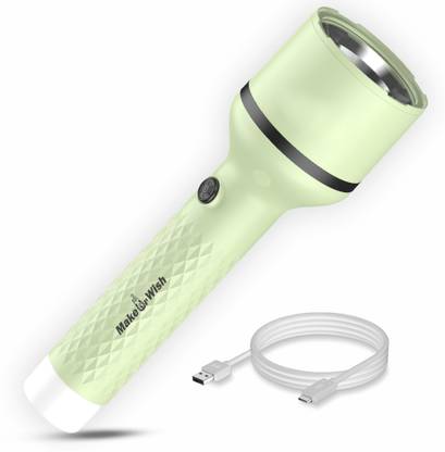 Make Ur Wish Rechargeable Portable Emergency Torch Light With 4 Mode Light Type C Fast Charge Torch