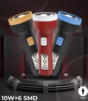 HASRU HS 7848 10watt led torch with 6smd emergency light Torch