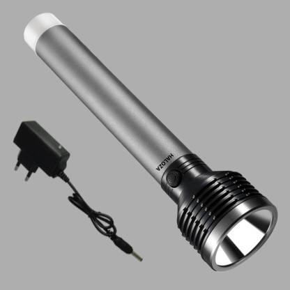 HALOZA Long Range Led 2 in 1 Long Distance Torch Up to 1 Km high power & Back Light Torch