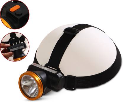 Robustt LED Head Light Waterproof Adjustable Head Lamp 75 watt Pack of 1 Torch