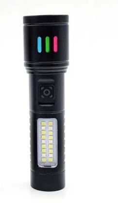 MZ 625 (RECHAREABLE LED METAL TORCH) Zoomable 6 Modes 15W+COB Light Torch