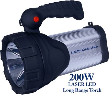 shoptric 2 km long range laser blinker LED torch light with 200w high brightness & 3 mode Torch