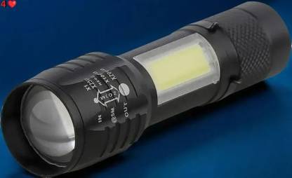 Bashaam A327 M919 ZOOMABLE METAL LED TORCH)5 Modes Flashlight, Super Bright 12 W Torch