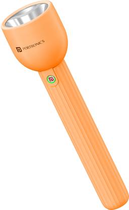 Portronics Eco Glow Rechargeable LED Flash Light with 300 Lumen, 3W, Type C Input Torch
