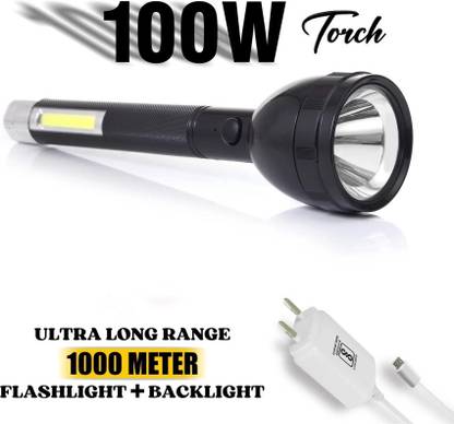 FIRSTLIKE Laser LED Torch + Bright Back Tube Rechargeable with Charger Torch