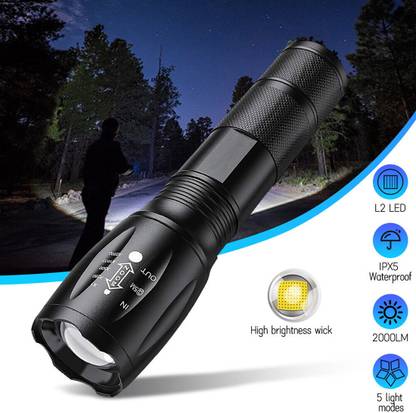 Small Sun Indestructible Metal 5-Mode Flashlight : The 5-Face of Lighting Torch