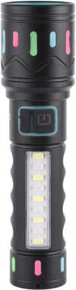 MZ M036C METAL ZOOMABLE LED TORCH-5 Modes Flashlight, Super Bright 80W LED Light Torch
