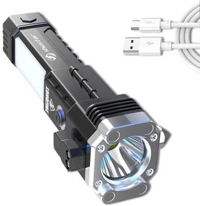 SDMS Multipurpose 8 in 1 500 Meter Range LED 3W Torch Rechargeable 4 Mode 2200 mAh Torch