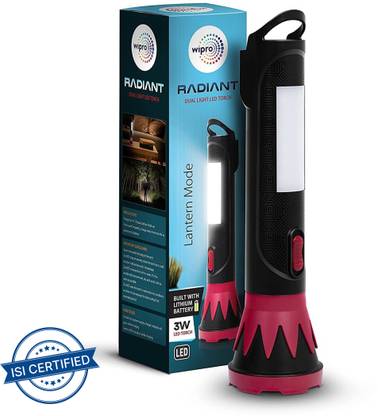 Wipro 3W Radiant Dual Light LED Torch