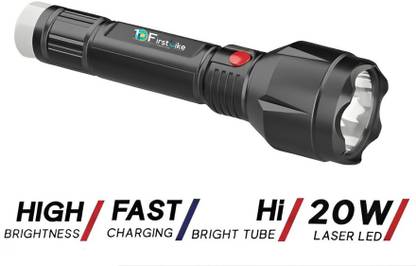 FIRSTLIKE Long Range Lithium battery LED torch with backlight Rechargeable Torch