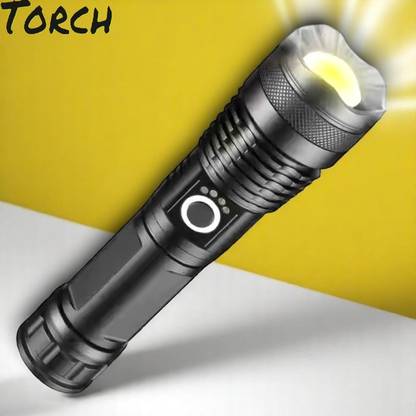 Shamsa H73 (ZOOMABLE METAL LED TORCH)5 Modes Flashlight, Super Bright Torch