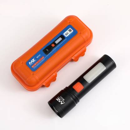 MZ M254 (RECHARGEABLE LED METAL TORCH) Zoomable 60W with 1200mAh Battery Torch