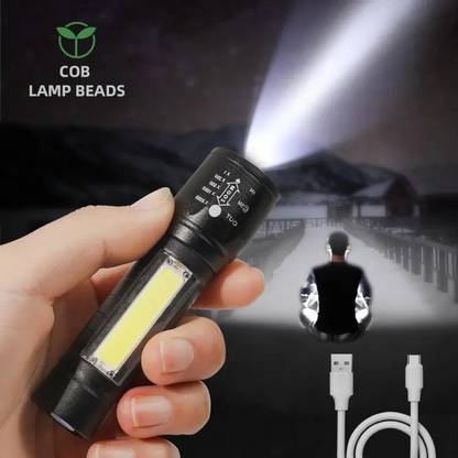Zeno volt FLASHLIGHT WITH DUAL LED BULBs Torch 2W with Micro Halogeno Technology Torch 2 hrs Torch Emergency Light