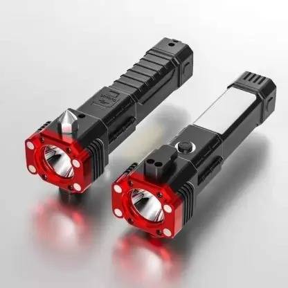BSVR 4Modes LED Torch+Hammer+Seat Belt Cutter+Power Bank 61 Torch