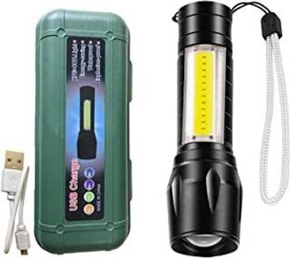 Zeus Volt Portable Pocket Size Mini LED Flashlight, USB Rechargeable Zoomable lamp Torch