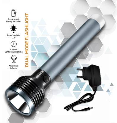 Zeno volt 2in1_50W_Long Range Torch Rechargeable Search Light LED Flashlight Aluminum Body Torch