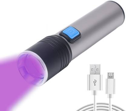 amiciVision Rechargeable UV Flashlight,400nm 4-Mode Black-Light for Germ Detection,etc Torch