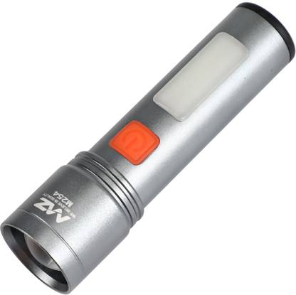 MZ M254 (RECHARGEABLE LED METAL TORCH) Zoomable 60W with 1200mAh Battery Torch