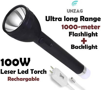 UNZAG High Professional Strong:Metal_Body Low Power Consumption Bright Led Torch