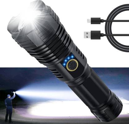 Zeno volt HP376 Rechargeable Tactical Flashlight, 9000Lumen Brightest High Lumens Torch