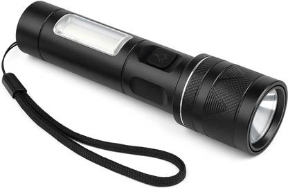Shamsa X12 USB Rechargeable Torch Light | Long Range LED Flashlight with Zoom Function Torch