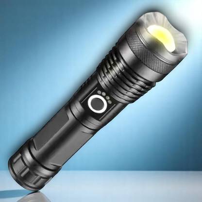 Sagaft H372 (ZOOMABLE METAL LED TORCH)5 Modes Flashlight, Super Bright Torch