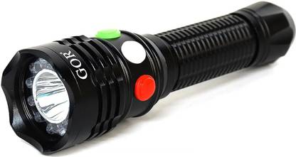 GOR Tri Colour Red Green White Signal Torch TRI18-RGW Rechargeable Battery Powered Torch