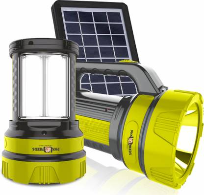 Pick Ur Needs 50 Watt Solar Rechargeable Long Range Search Light + 2 Extra Bright Tube Light Torch