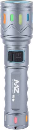 MZ M036-METAL ZOOMABLE LED TORCH-3 Modes Flashlight, Super Bright 80W LED Light Torch