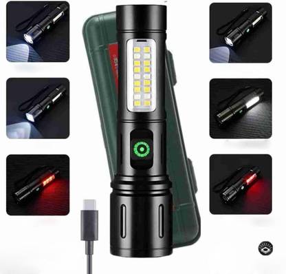 FAVOURABLE Metal Led Long Range 1000 Meter High Power Zoomable TypeC Torch Torch