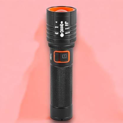 Sagaft X417 (ZOOMABLE LED Metal Torch) 4 Modes Flashlight, Super Bright Torch